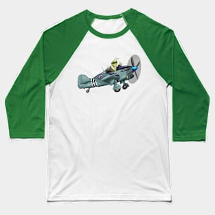 Firely Aircraft Historic Hand drawn Funky Aviation Baseball T-Shirt